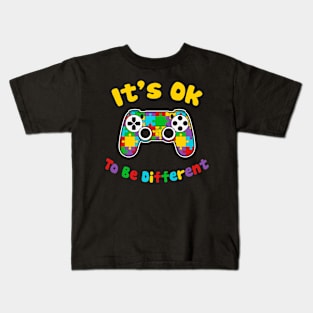 It's ok to be different Video game  Autism Awareness Gift for Birthday, Mother's Day, Thanksgiving, Christmas Kids T-Shirt